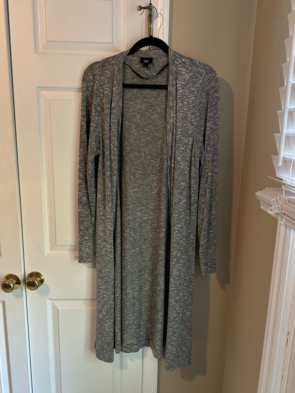 Mossimo Heather Gray Open-Front Duster Long Cardigan